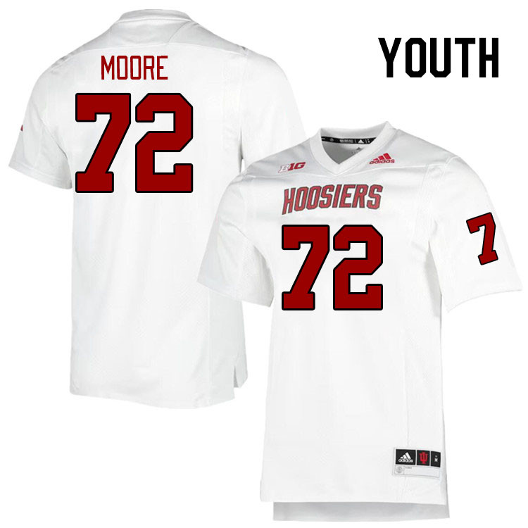 Youth #72 DJ Moore Indiana Hoosiers College Football Jerseys Stitched-Retro